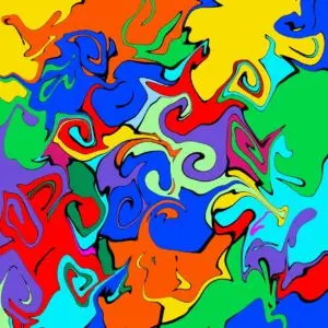 A multicoloured digital painting.